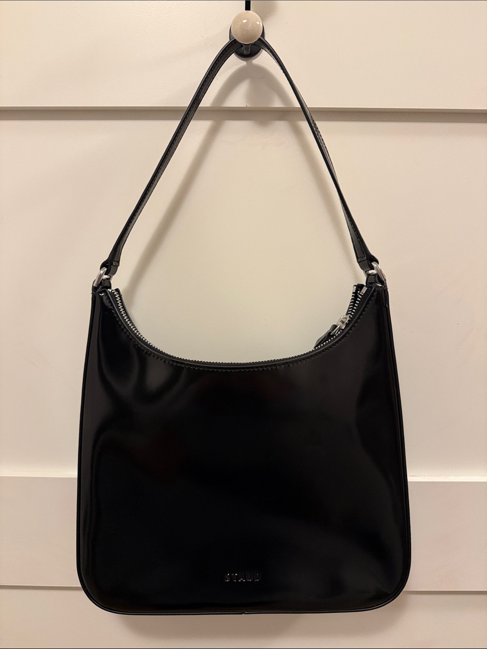 STAUD Alec Leather Shoulder Bag